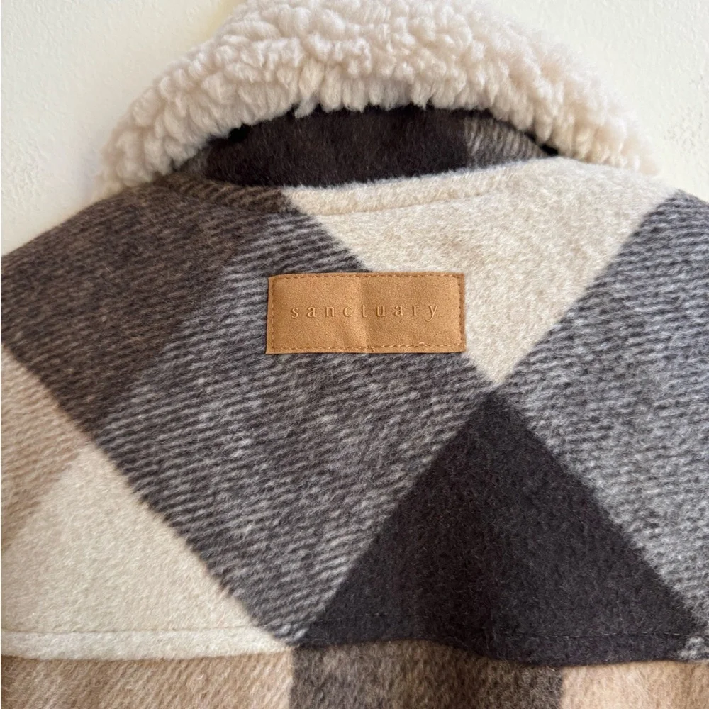 Sanctuary Shearling Lined Plaid Vest
